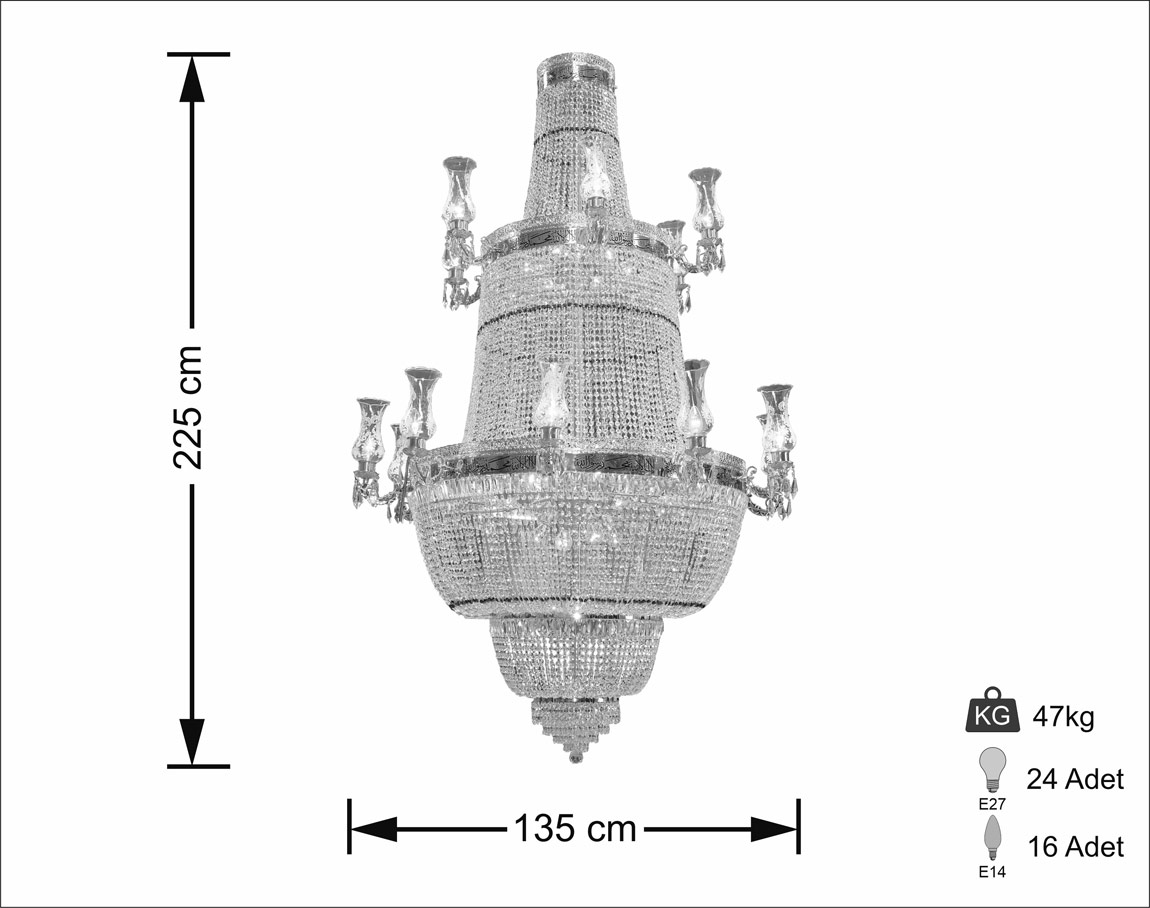 With Verses Classical 100 cm Multi-story Sleeved