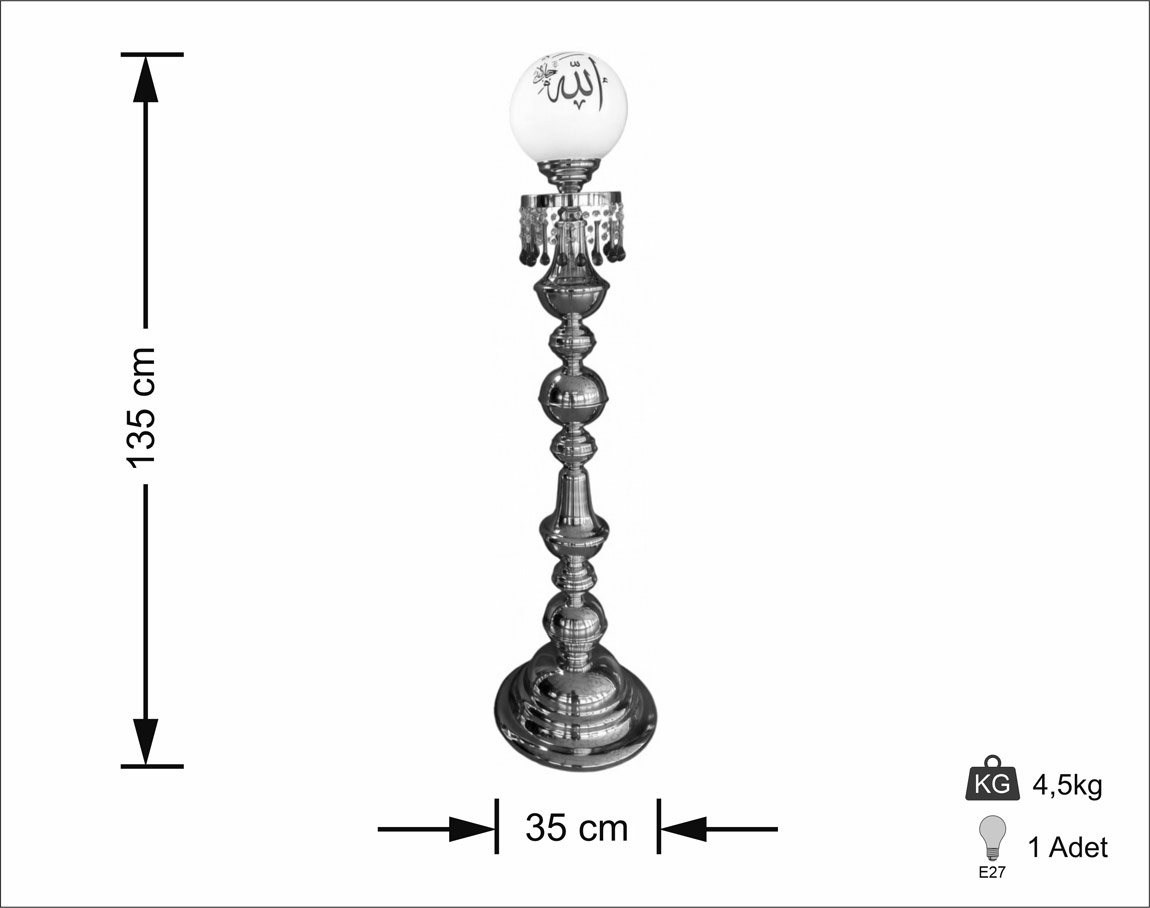 Ottoman Plastering Floor Lamp